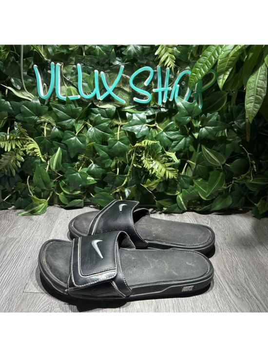 Nike COMFORT Slide 2 Sandal Men\'s Size 11 Black/Metallic Silver 415205 002 main image 5